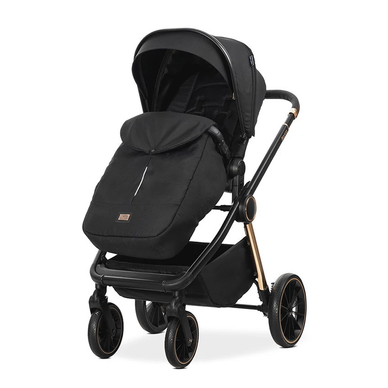 Lorelli Bianca 3az1-ben újszülött babakocsi Lorelli Aria Luxe hordozóval - Black (2doboz)