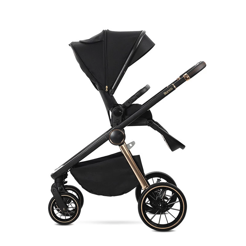 Lorelli Bianca 3az1-ben újszülött babakocsi Lorelli Aria Luxe hordozóval - Black (2doboz)