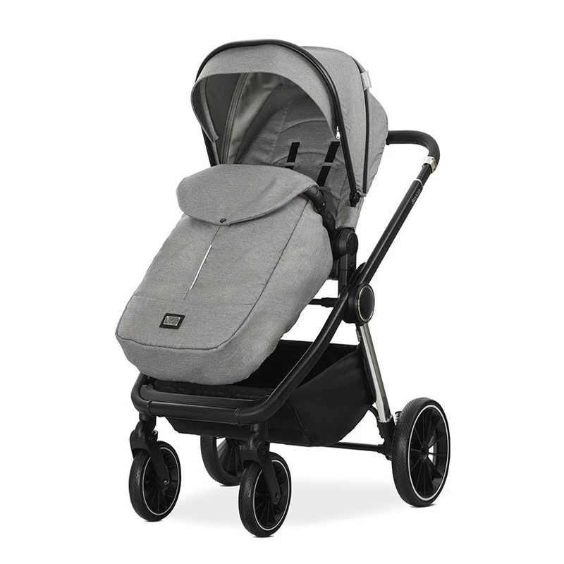 Lorelli Bianca 3az1-ben újszülött babakocsi Lorelli Aria Luxe hordozóval - Grey (2doboz)