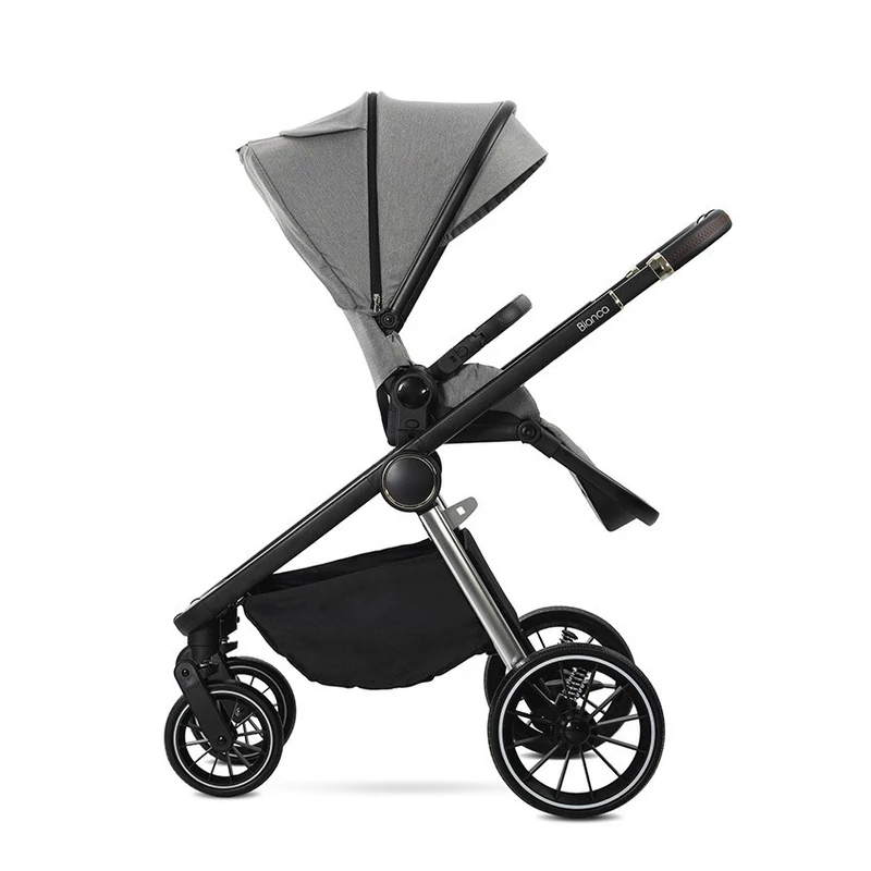 Lorelli Bianca 3az1-ben újszülött babakocsi Lorelli Aria Luxe hordozóval - Grey (2doboz)
