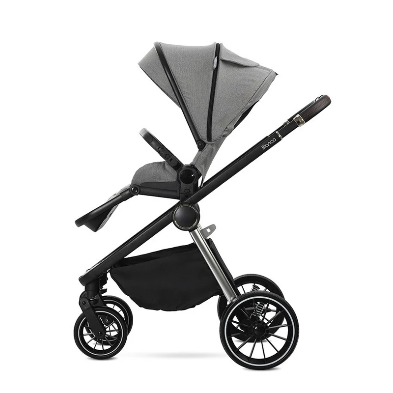 Lorelli Bianca 3az1-ben újszülött babakocsi Lorelli Aria Luxe hordozóval - Grey (2doboz)