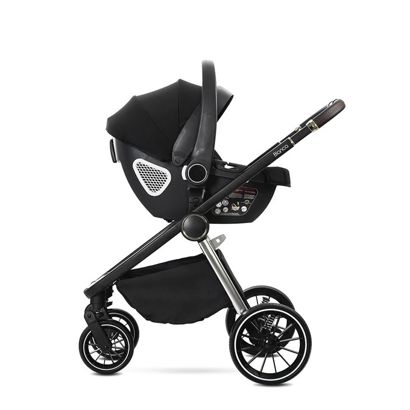 Lorelli Bianca 3az1-ben újszülött babakocsi Lorelli Aria Luxe hordozóval - Grey (2doboz)