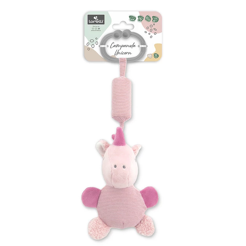 Lorelli Toys Campanula plüss babakocsi játék - Pink Unikornis