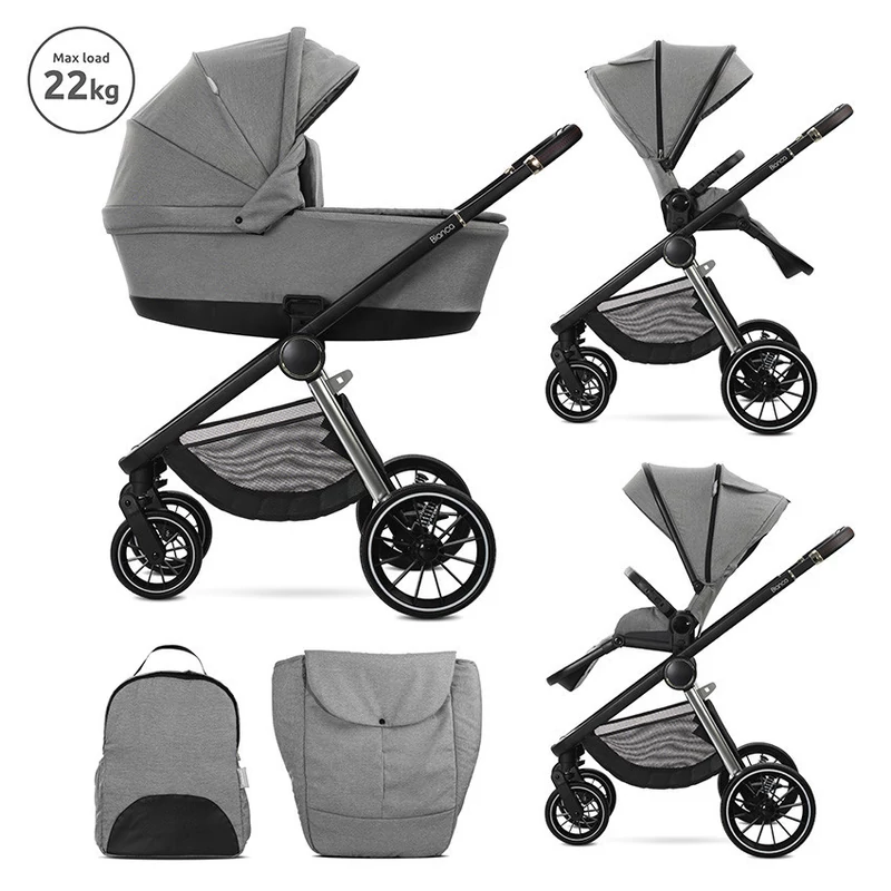 Lorelli Bianca multifunkciós babakocsi + adapter - Grey