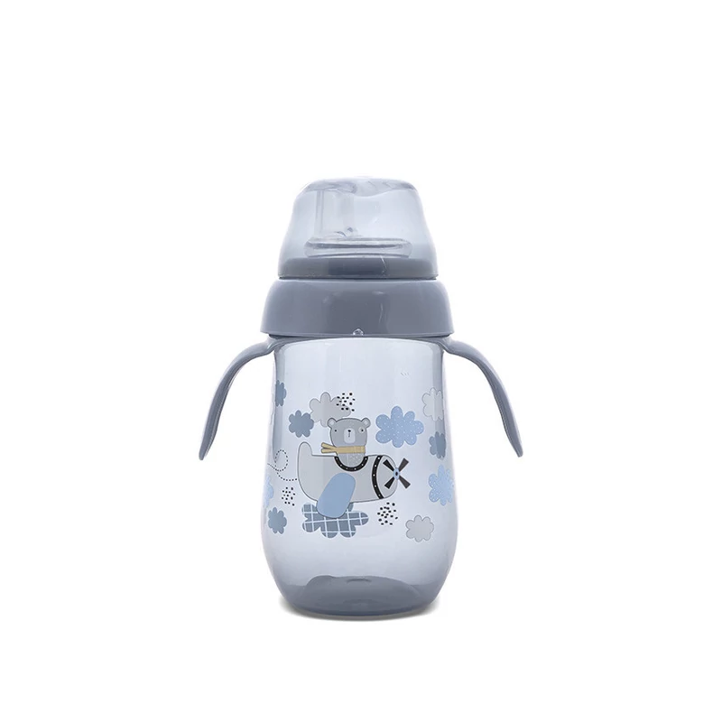 My Friend széles nyakú cumisüveg fogantyúval 260ml - Cameo Blue