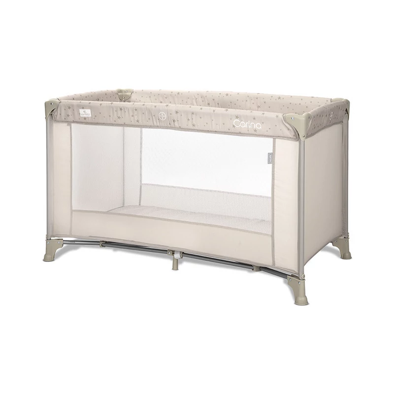 Lorelli Carina 1 fix utazóágy - Beige Stars