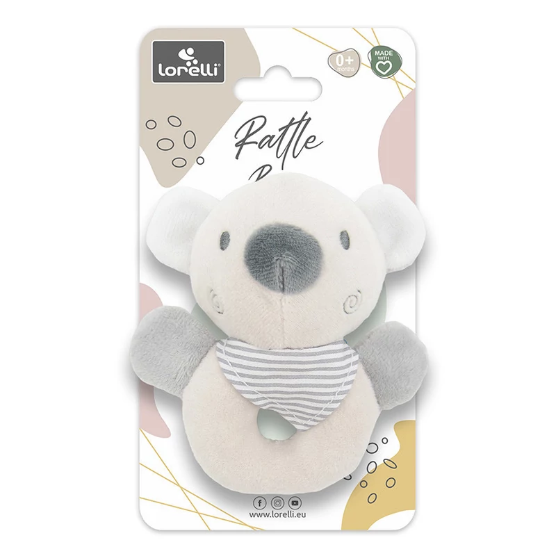 Lorelli Toys Plüss csörgő karika - Bézs Maci