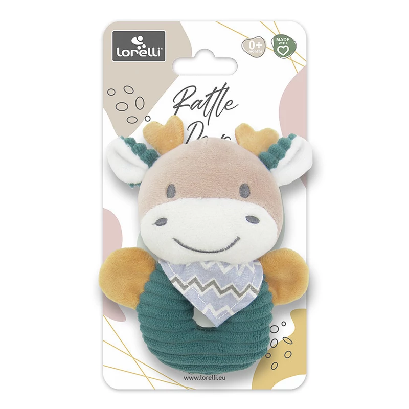 Lorelli Toys Plüss csörgő karika - Kék Szarvas