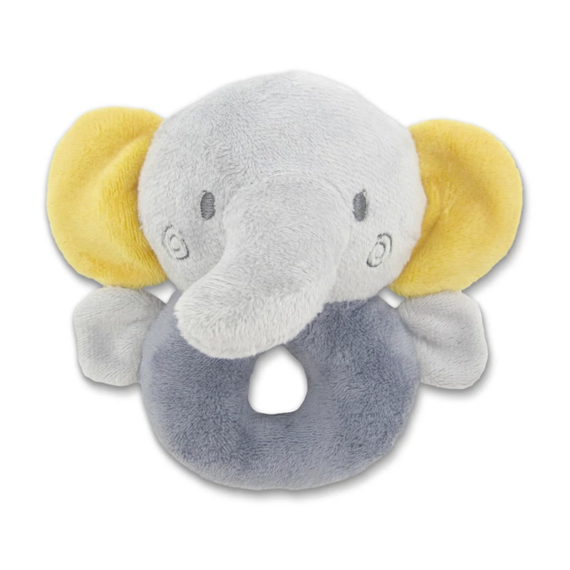 Lorelli Toys Plüss csörgő karika - Szürke Elefánt