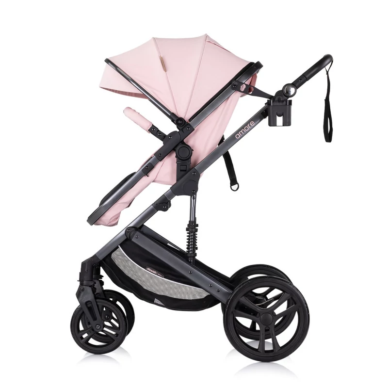 Chipolino Amore babakocsi mózessé alakítható sportrésszel - Pink Marshmallow