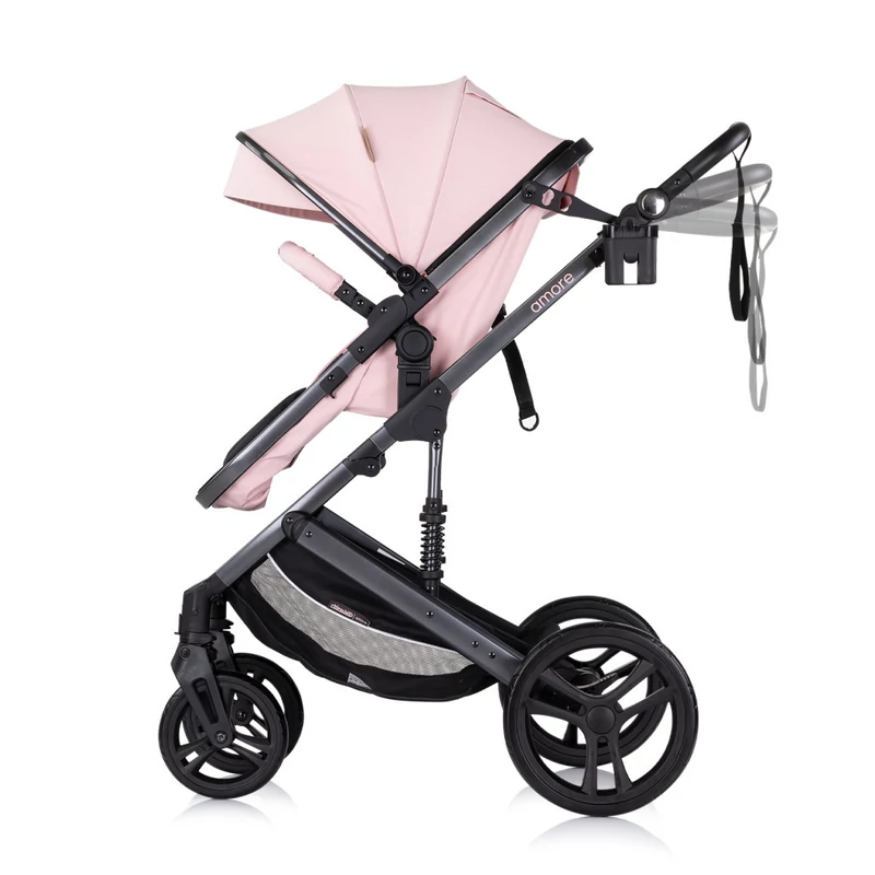 Chipolino Amore babakocsi mózessé alakítható sportrésszel - Pink Marshmallow