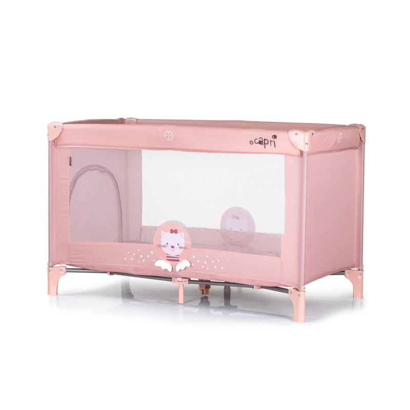 Chipolino Capri fix utazóágy - Cat pink