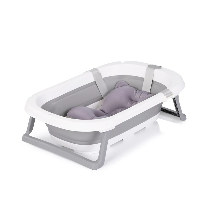 Chipolino Isla összecsukható kád hálós babatartóval 81 cm - Grey