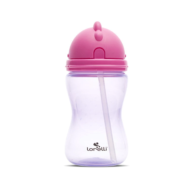 Lorelli szívószálas sport itató - Pink/Purple