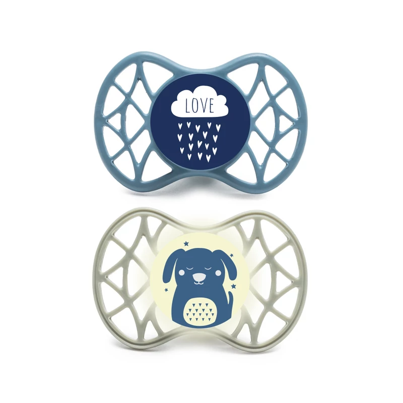 Nuvita Symmetric Air55 2db-os cumi szett 6+ - Powder Blue/Sage Green - felhő/kutya 70852