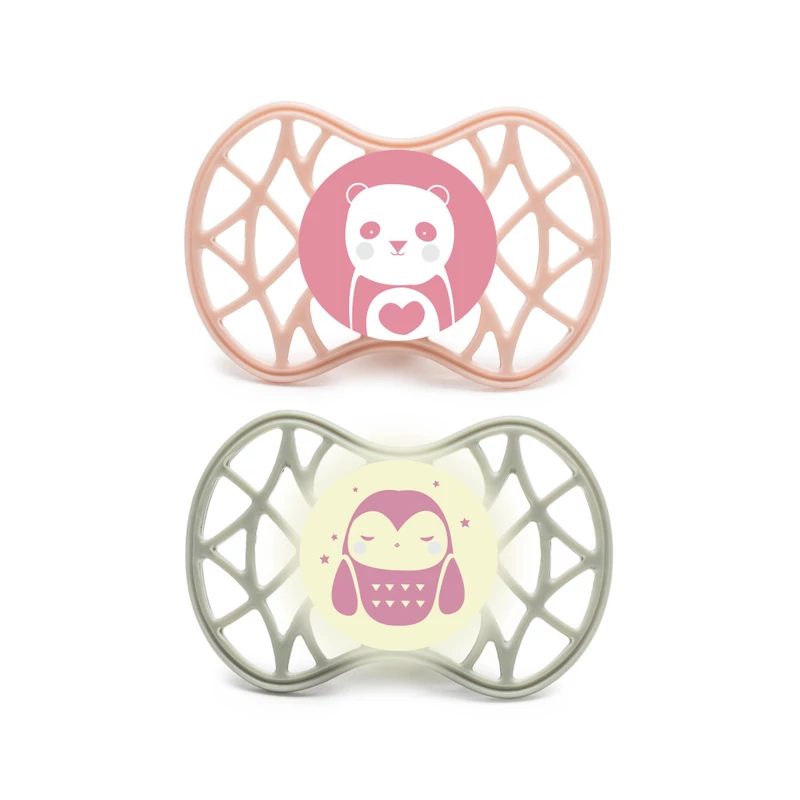 Nuvita Symmetric Air55 2db-os cumi szett 6+ - English Rose/Sage Green - panda/pingvin 70852