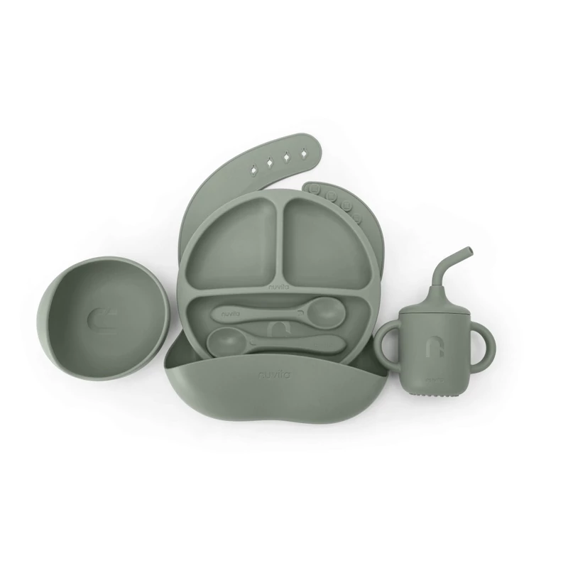 Nuvita 6 részes étkészlet - Sage Green - 8475