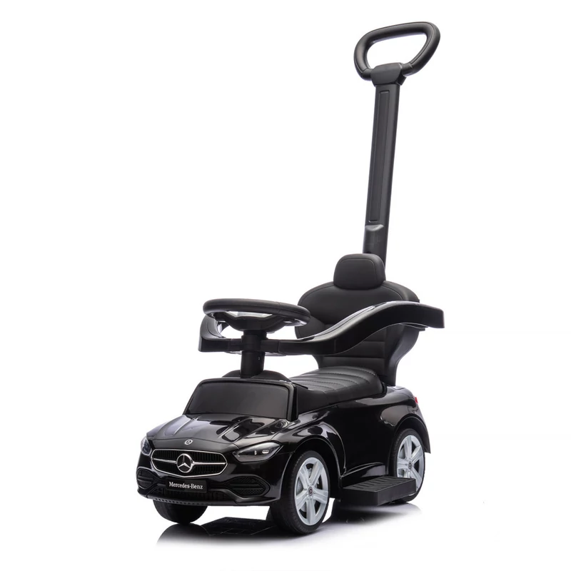 Chipolino Mercedes Benz C-Class bébitaxi tolókarral - black