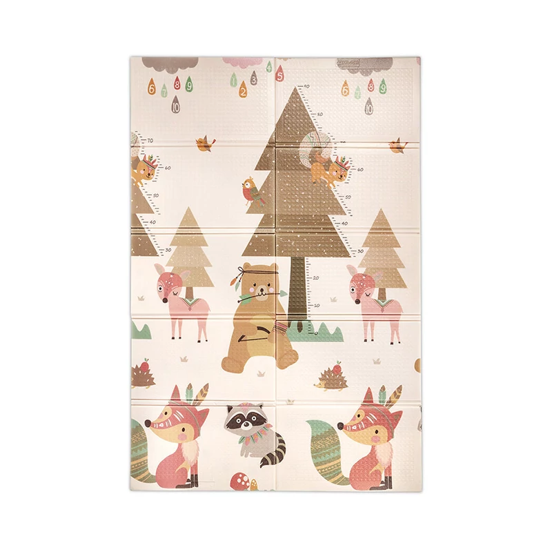 Lorelli Összehajtható 2 oldalas thermo játszószőnyeg 120x180cm - Beige Home & stars