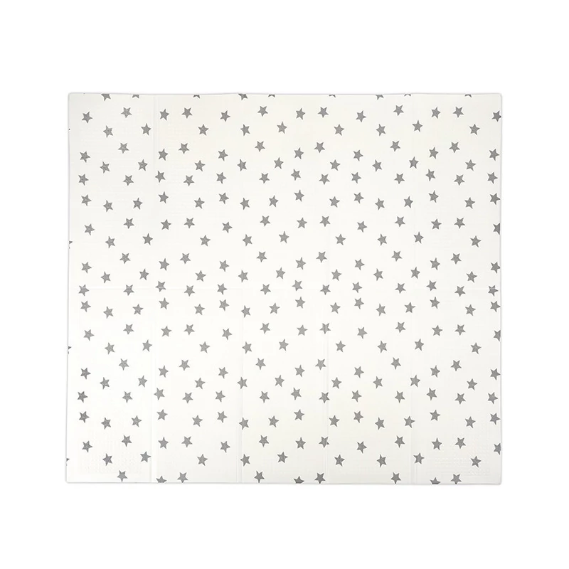 Lorelli Összehajtható 2 oldalas thermo játszószőnyeg 180x200cm - Grey Waves & stars