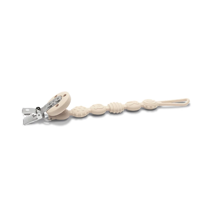 Lorelli Természetes szilikon cumitartó lánc - Beige
