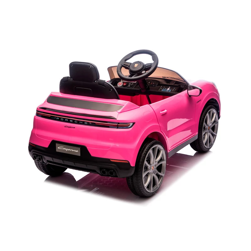 Chipolino Porsche Cayennee lektromos autó bőr üléssel - pink
