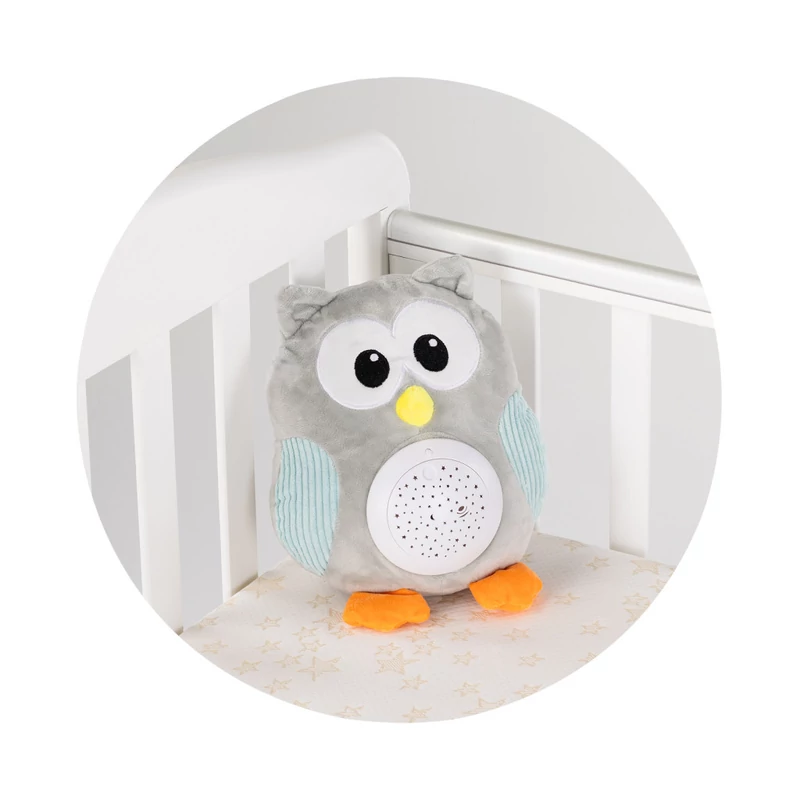 Chipolino projektoros zenélő plüss játék - Owl