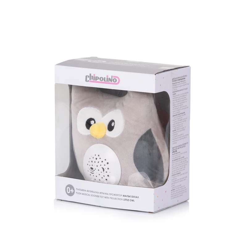 Chipolino projektoros zenélő plüss játék - Little Owl