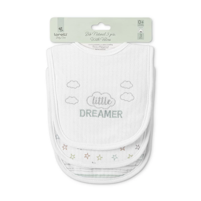 Lorelli Natural tépőzáras előke 3db - Unisex
