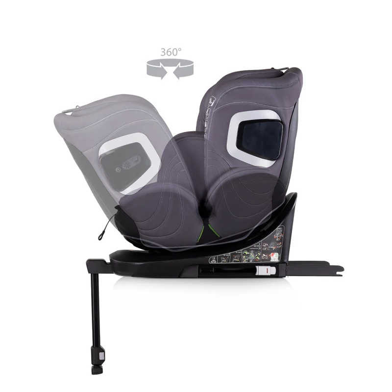 Chipolino Clima Air I-Size autósülés 40-150cm - anthracite