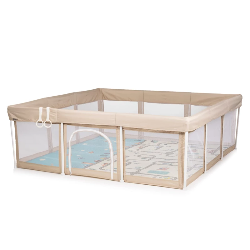 Chipolino Easy babakarám összecsukható 180x180 cm - beige