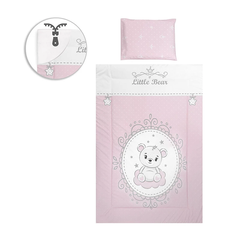 Lorelli 5 részes ágynemű garnitúra - Little Bear Pink