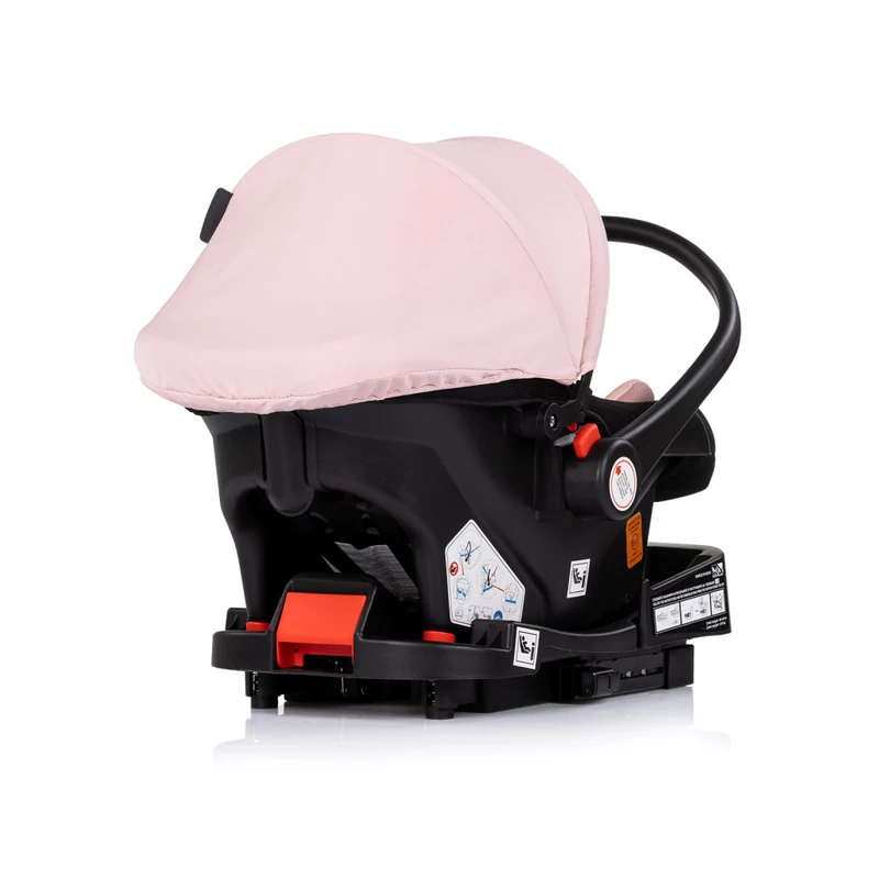Chipolino Amore autóshordozó adapterrel 40-87cm - Pink powder