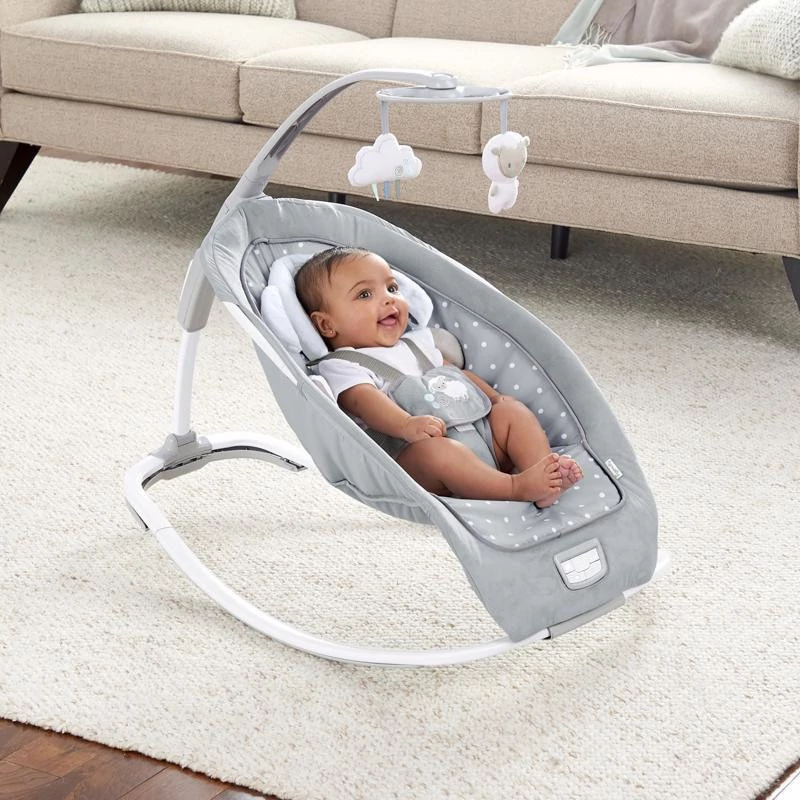 Ingenuity Rezgő hintaszék dallamokkal, Cuddle Lamb, 0 hó+ 18 kg-ig, 2019
