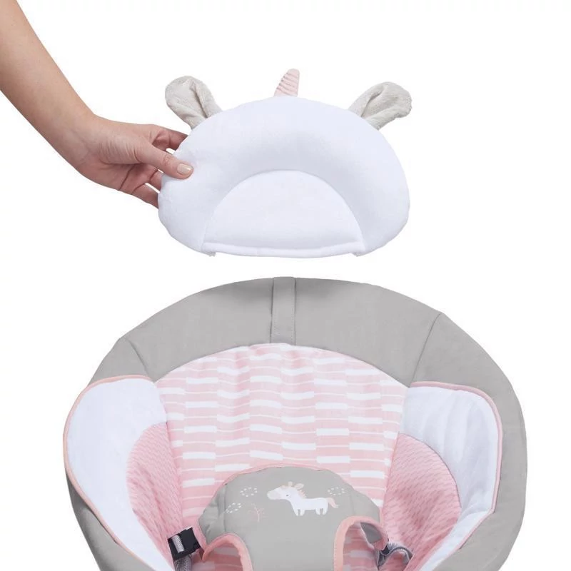 Ingenuity Rezgő pihenőszék dallamokkal, Flora the Unicorn™, 0 hó+, 9 kg-ig