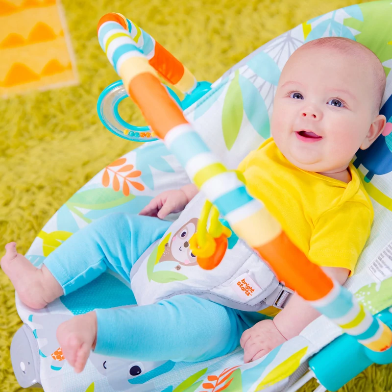 BRIGHT STARTS Vibráló pihenőszék Rainforest Vibes™ 0m+ 9kg-ig