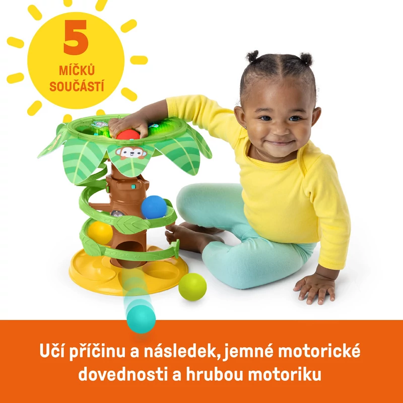 BRIGHT STARTS Zenélő golyópálya Tropical Twirl - 6hó+