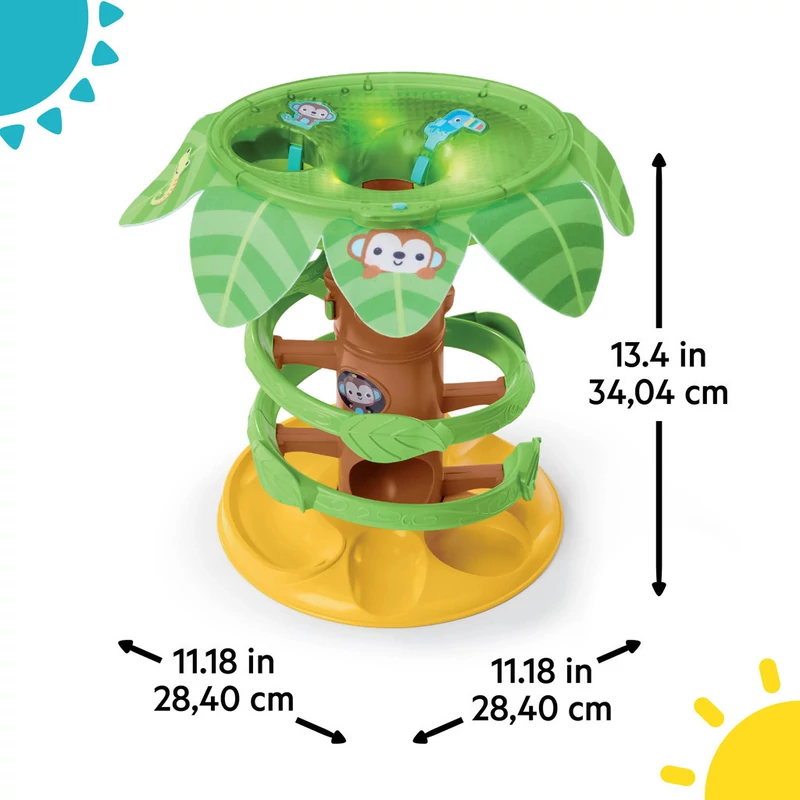 BRIGHT STARTS Zenélő golyópálya Tropical Twirl - 6hó+