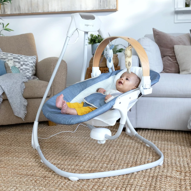 INGENUITY Hintázó zenélő 0m+, 9 kg-ig - Chambray 