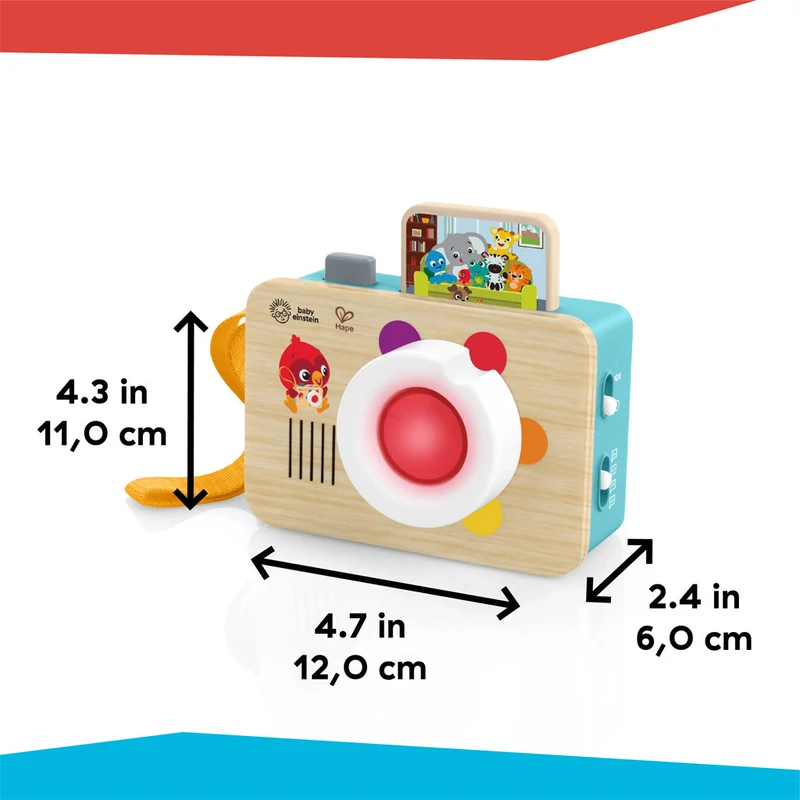 BABY EINSTEIN Interaktív játék hanggal fényképezőgép HAPE - 6hó+