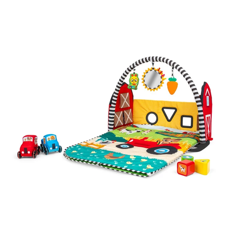 BABY EINSTEIN Játszószőnyeg 3D farmmal Busy Barnyard™ 0m+