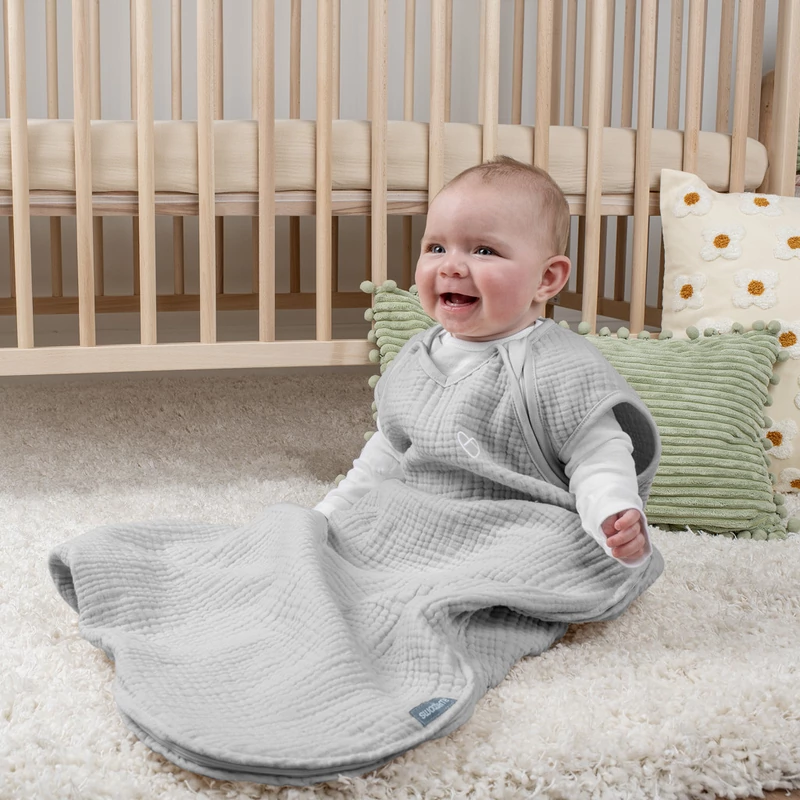 INGENUITY Alvózsák pamut TOG 2,5 SwaddleMe™ Heather Grey 3m+