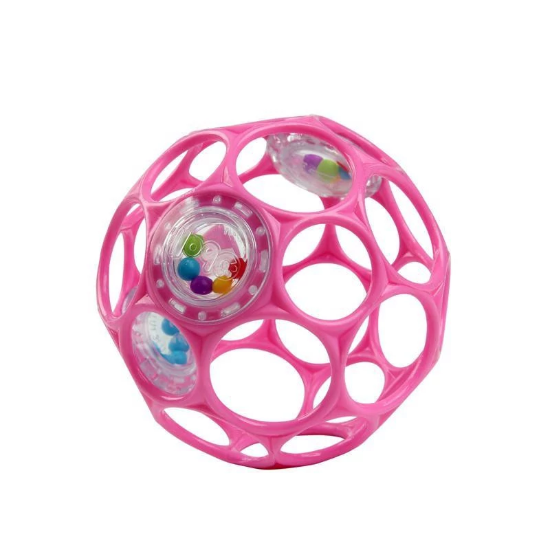 OBALL Játék Oball RATTLE 10 cm 0hó + AQUAINT 50 ml - dark pink