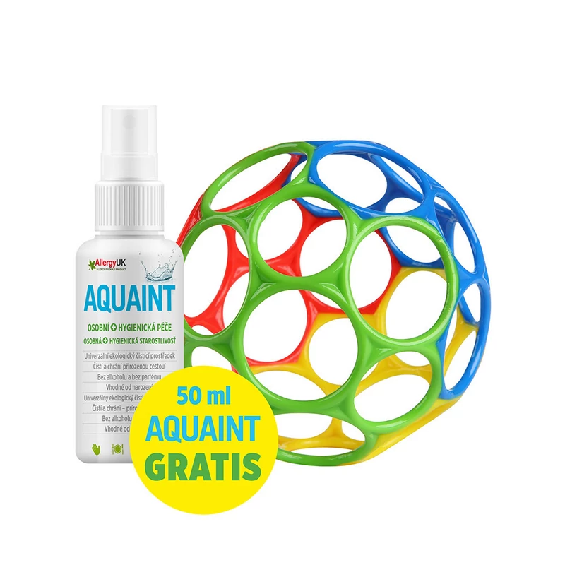 OBALL Játék Oball™ Classic 10 cm 0hó + AQUAINT 50 ml - mix színek