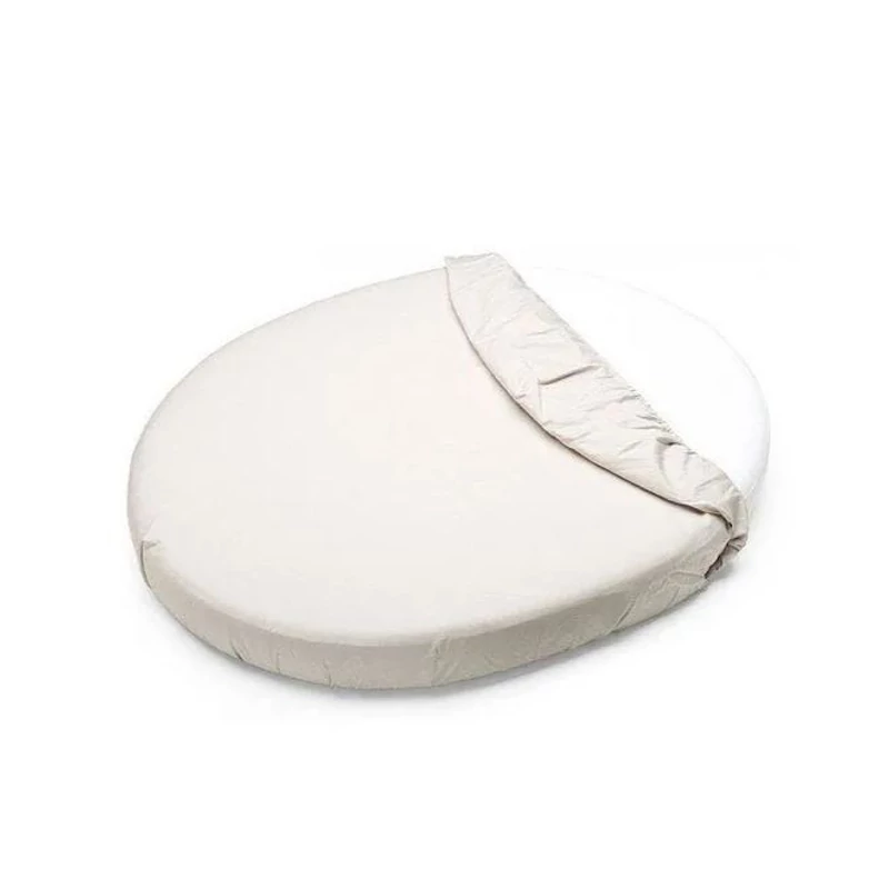 Petite&Mars Vízhatlan lepedő ovális kiságyakhoz, Soft Dream, Oval 84x50 cm, White