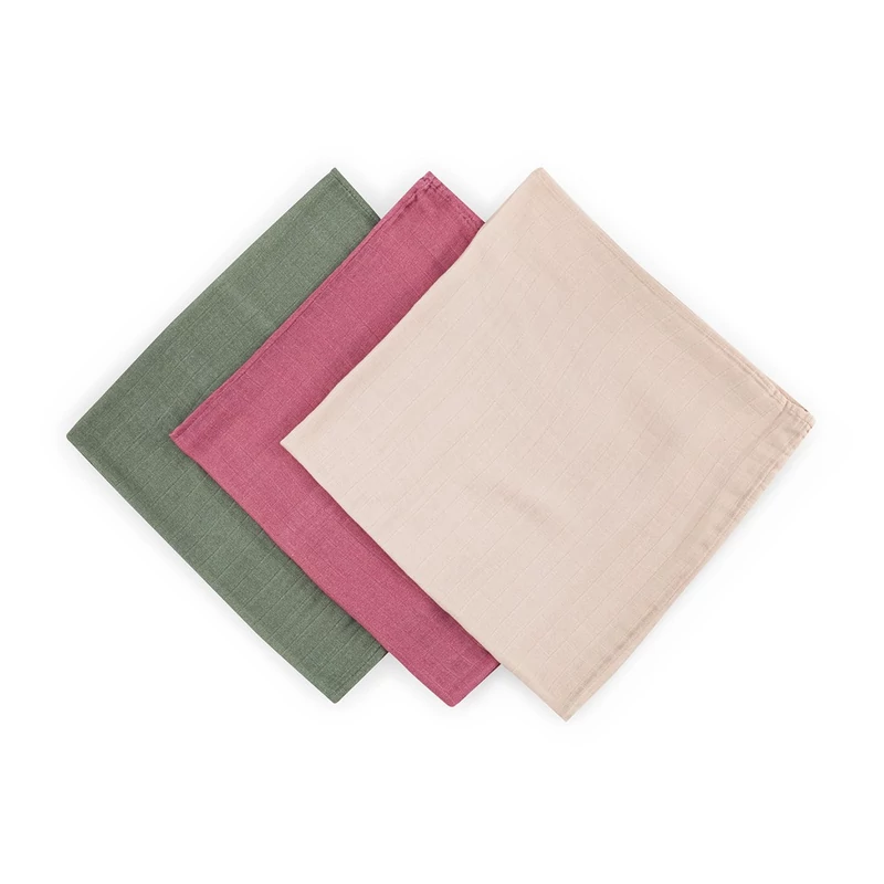 PETITE&MARS Bambusz muszlin 3db-os pelenka szett Moussy Botanic Tones 68 x 68 cm