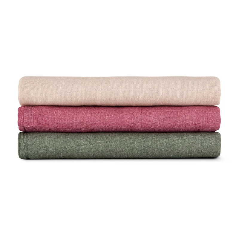 PETITE&MARS Bambusz muszlin 3db-os pelenka szett Moussy Botanic Tones 68 x 68 cm