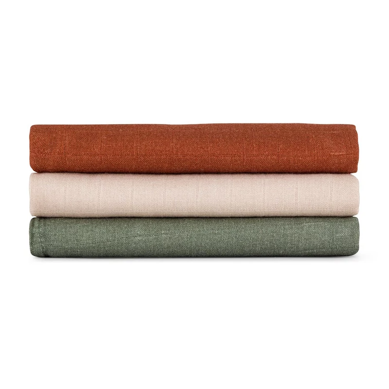 PETITE&MARS Bambusz muszlin 3db-os pelenka szett Moussy Earth Tones 68 x 68 cm