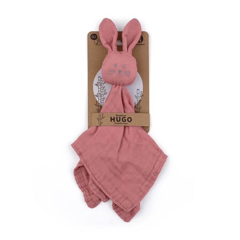 Petite&Mars Bambusz muszlin szundikendő, Hugo Dusty Rose, 0 hó+