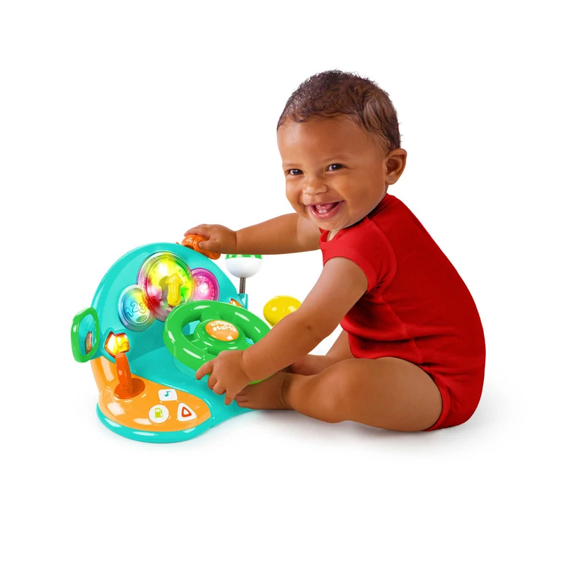 Bright Starts Zenélő kormánykerék játék, Lights & Colors Driver™, 6 hó+